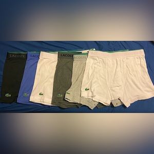 Men’s Lacoste Boxer Brief Assorted 6-Pack (White, Black, Light/Dark Gray & Blue)